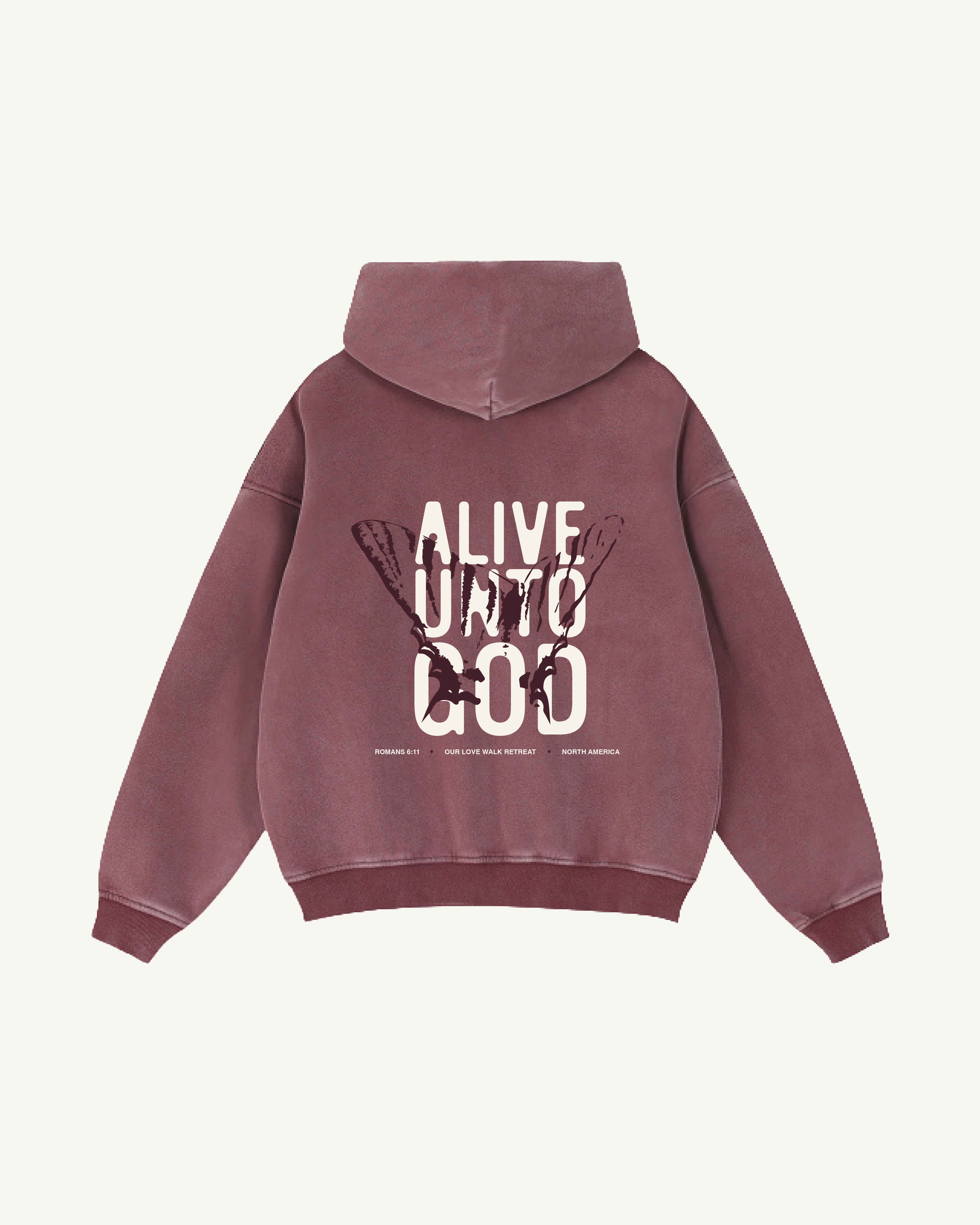 Alive Unto God Double Zippered Hoodie — back